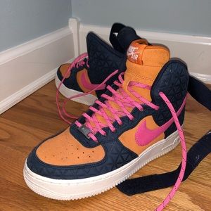 Nike High Top Air Force Multi Color Sneakers